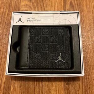 Jordan Bifold Wallet Mens OS‎ Black Monogram Jacquard 23 Logo MA0934-023 New